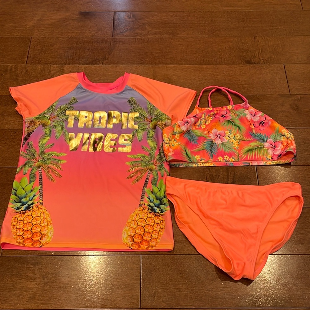 Tropic Vibes Bikini and Rash Guard